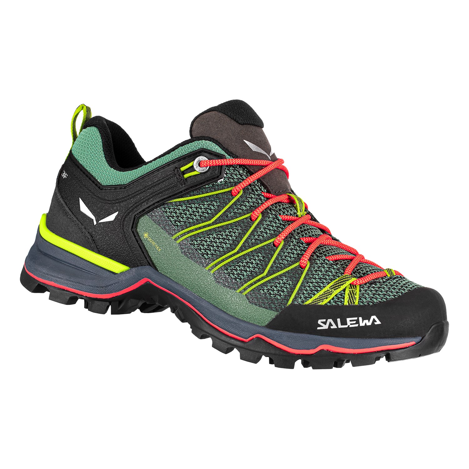 Zapatillas Trekking Mujer Chile - Salewa Mountain Trainer Lite GORE-TEX® - Verde/Coral - RFPH-29867